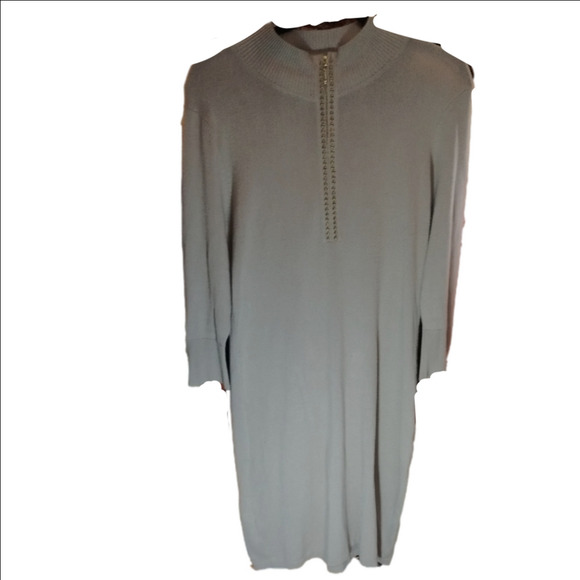 Calvin Klein Dresses & Skirts - Calvin Klein Cream Sheath Dress with Cuffed Long Sleeves